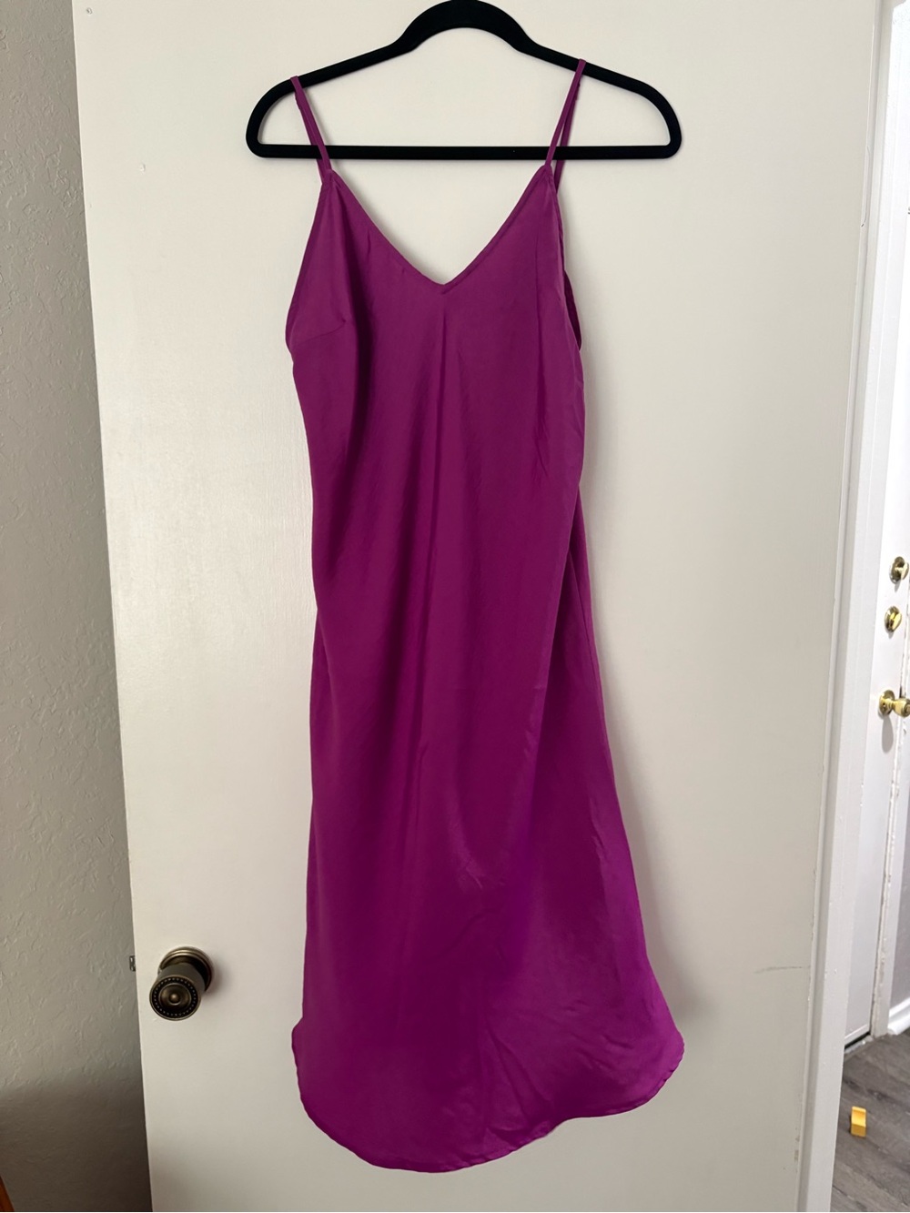 A New Day Magenta Slip Midi Dress